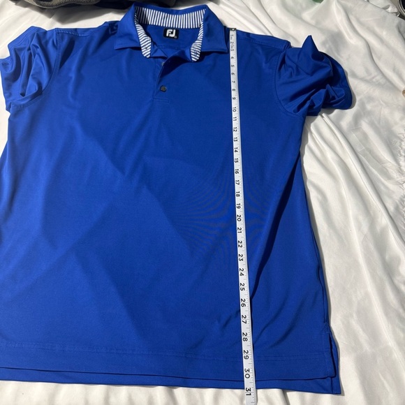 FootJoy Golf Shirt Pullover Collar 1/4 button Up Royal Blue Size 2XL - Picture 6 of 12